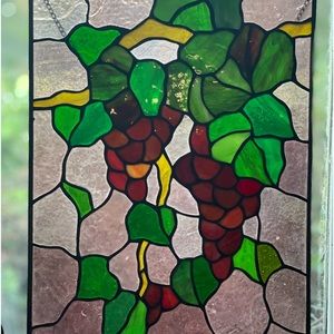 Beautiful stain glass hanging window